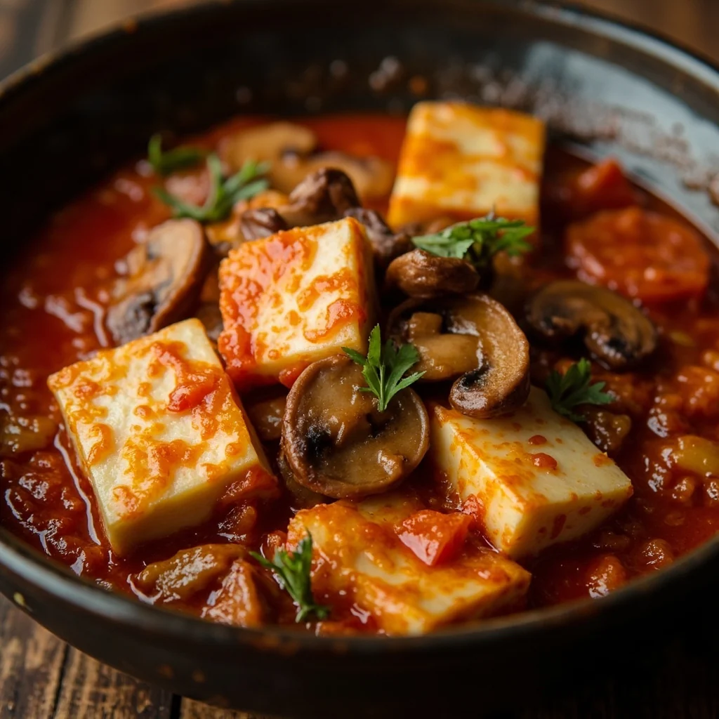 Casserole de Peau de Tofu à la Tomate