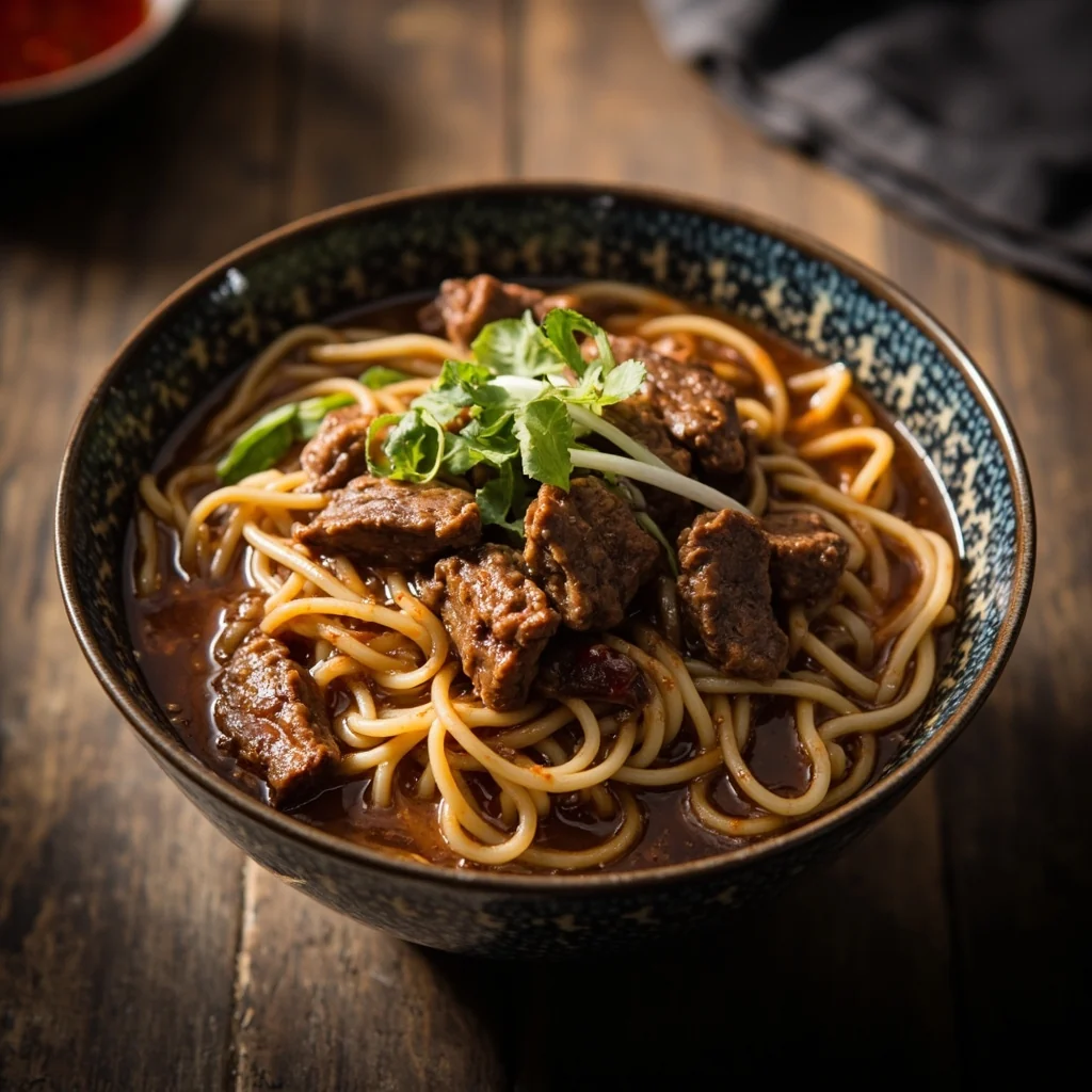 Noodles de bœuf mijotés