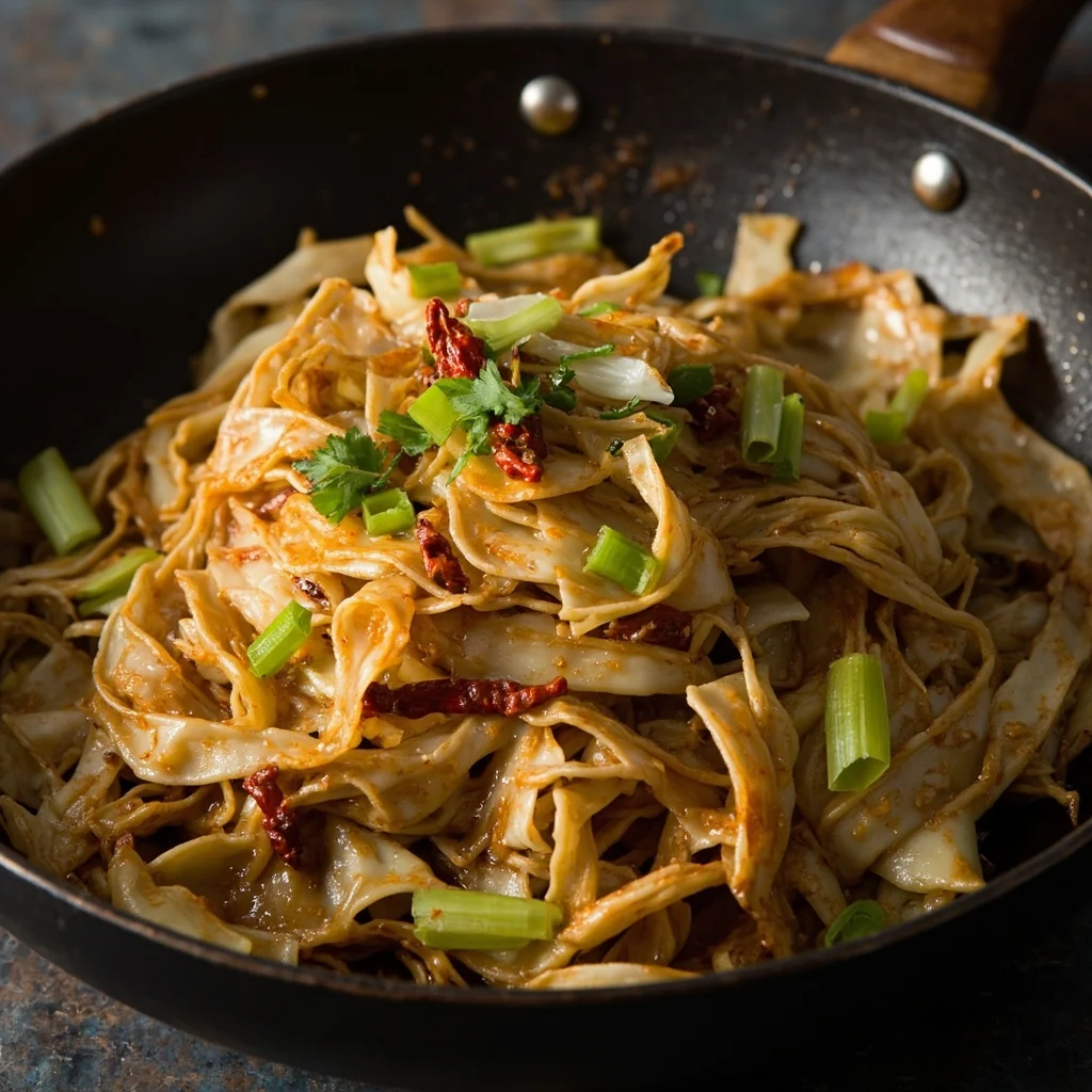 Sauté de chou déchiré à la main