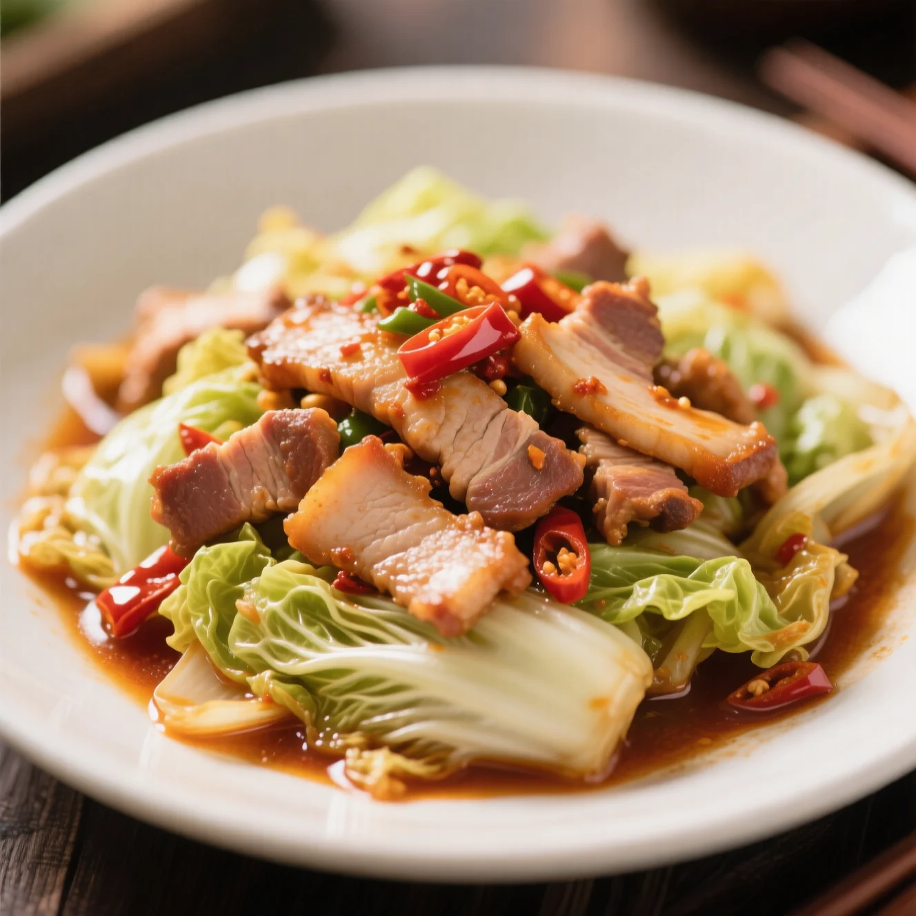 Porc sauté au chou à la sauce de piments fermentés