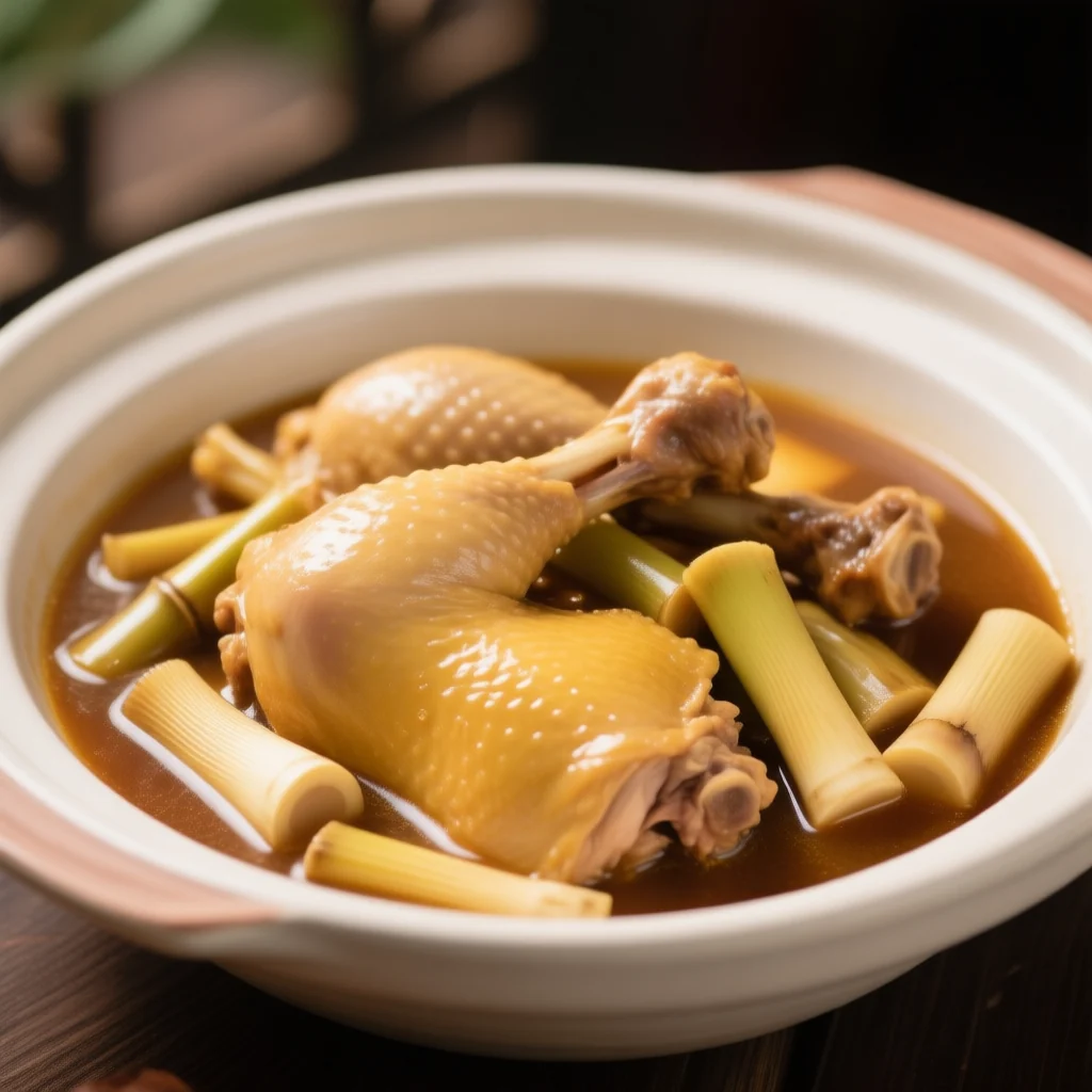 Poulet braisé aux pousses de bambou