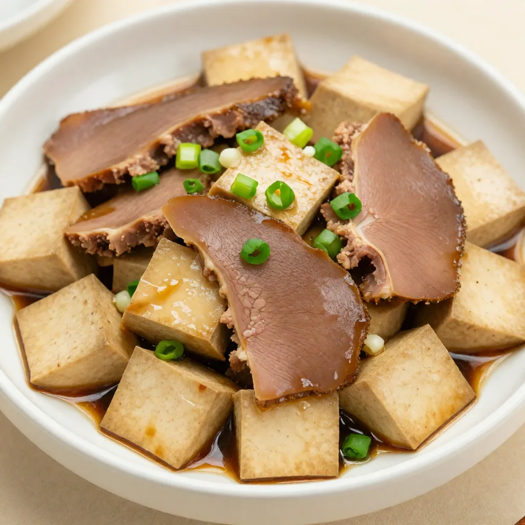 Tofu séché assaisonné mélangé au poumon de porc