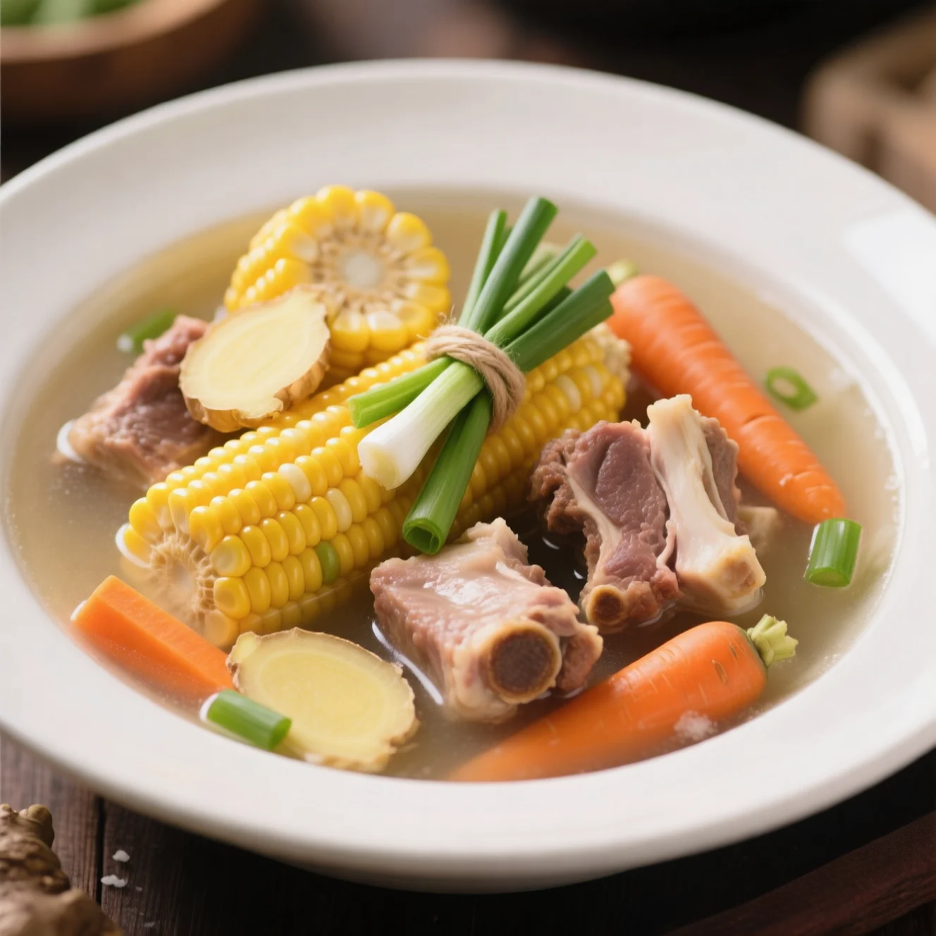 Soupe aux côtes de porc et maïs doux