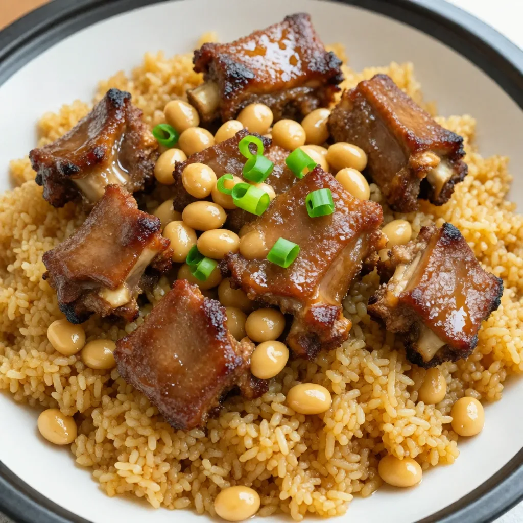 Riz aux Côtes de Porc et Fèves de Soja