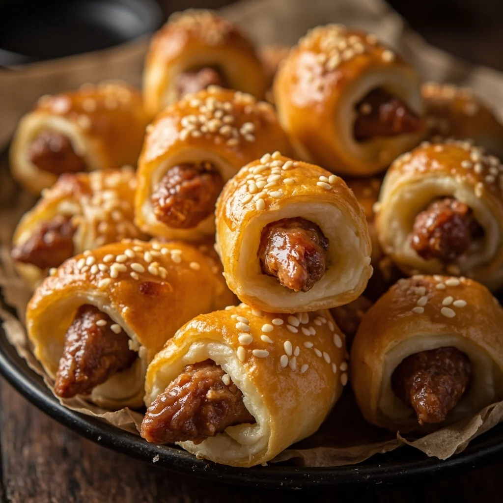 Roulés Croissants à la Saucisse Croustillants