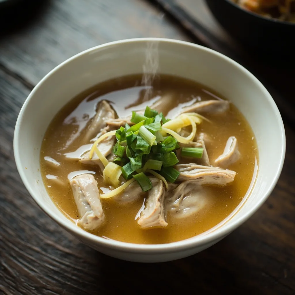 Clear-Stewed Black Chicken Soup