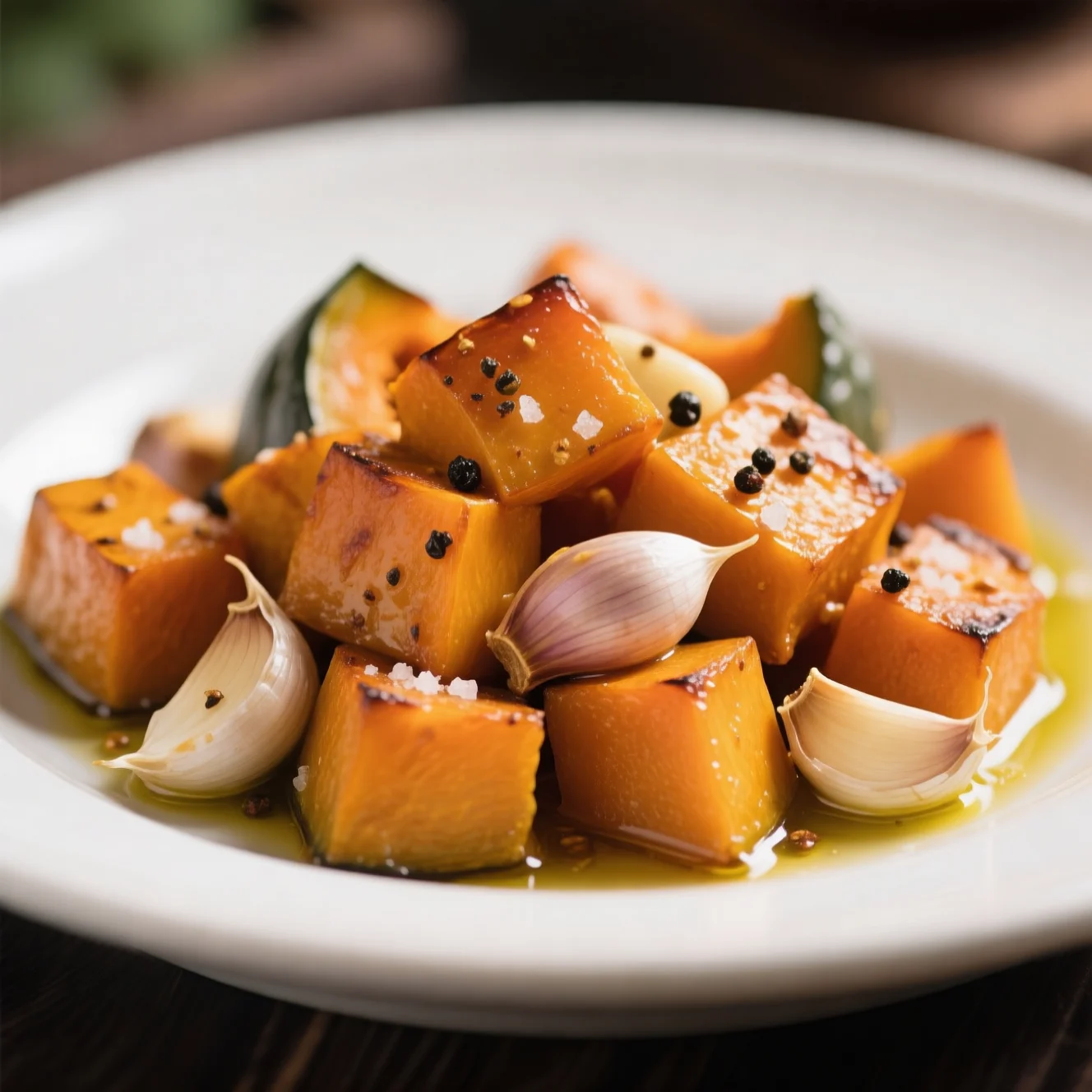 Citrouille rôtie à l'ail