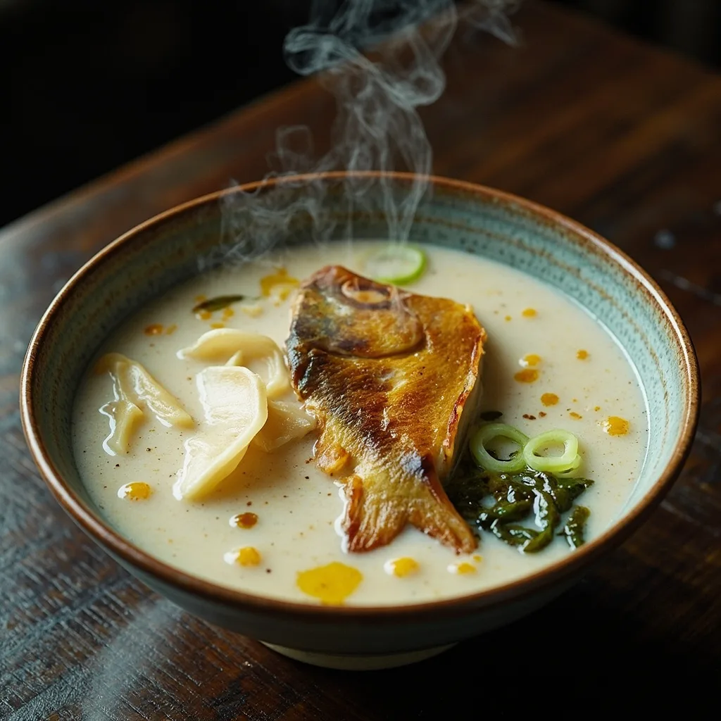 Winter Bamboo Shoot and Pickled Mustard Green Yellow Croaker Soup