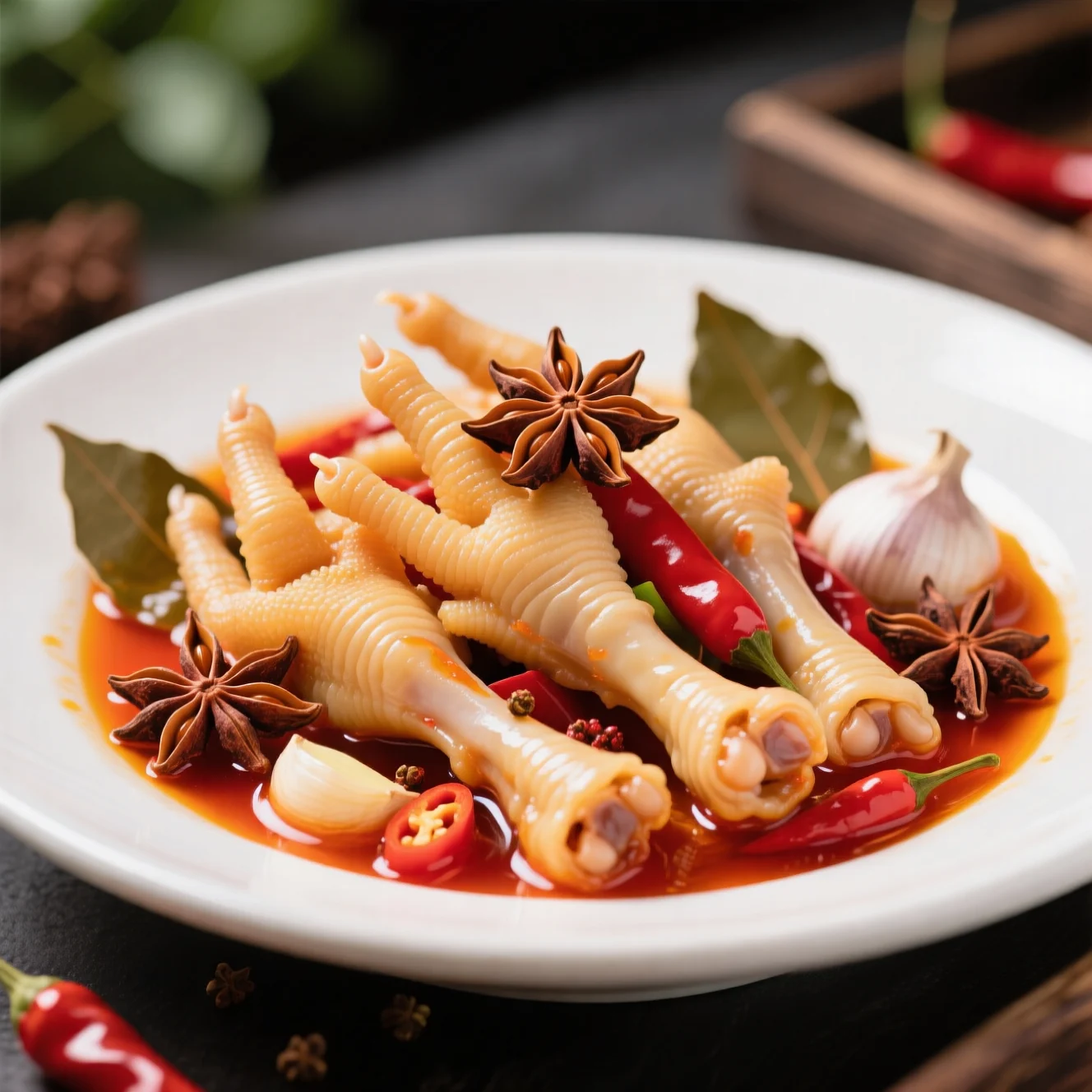 Pieds de poulet au vinaigre épicés