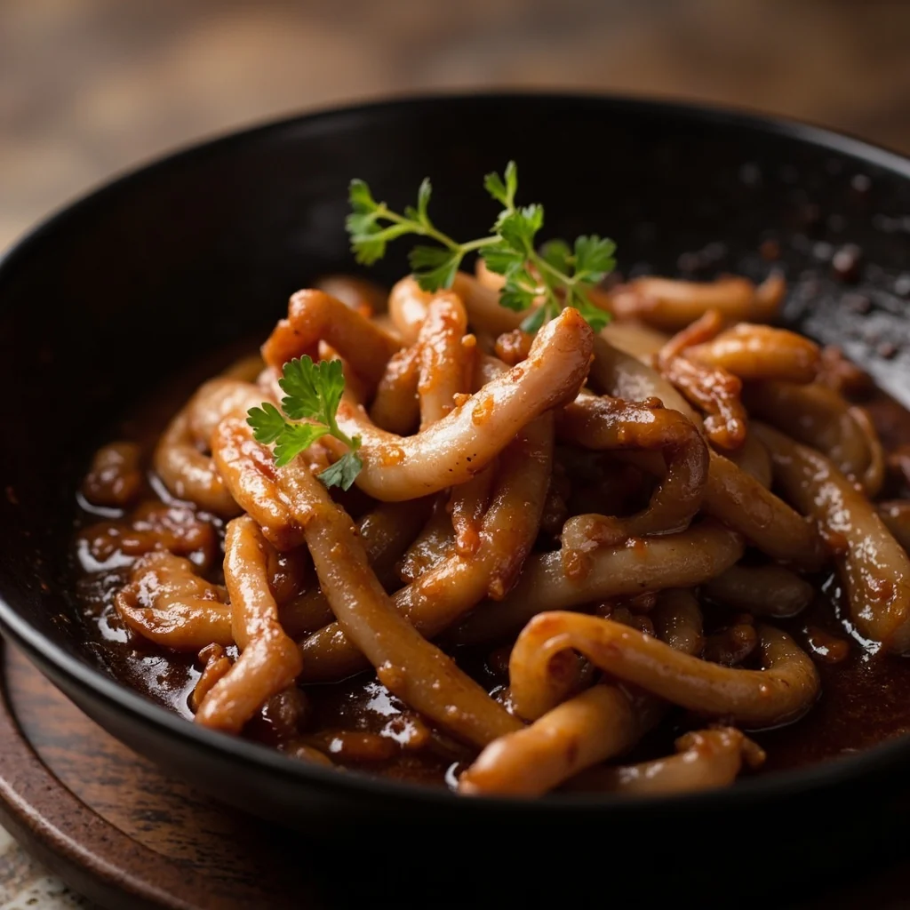 Intestin de porc braisé en sauce savoureuse