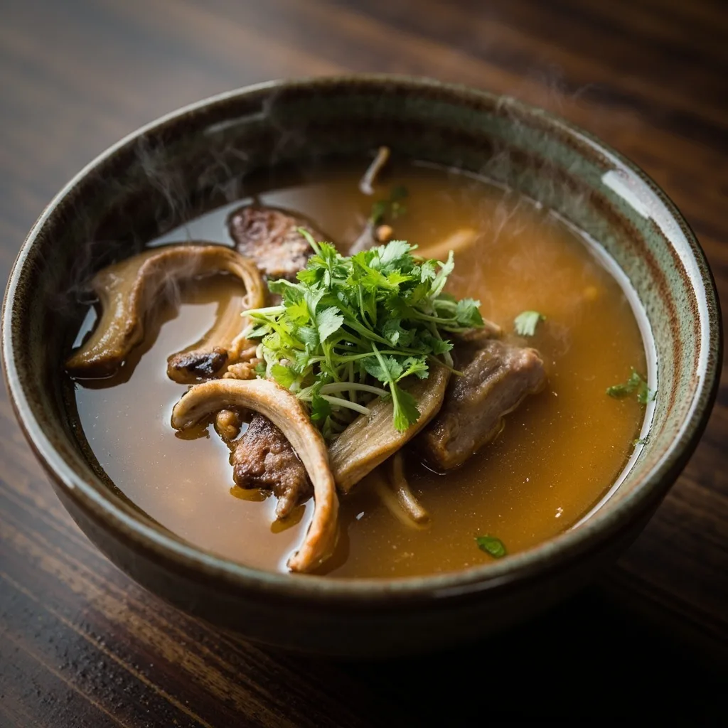 Pork Rib and Mushroom Soup
