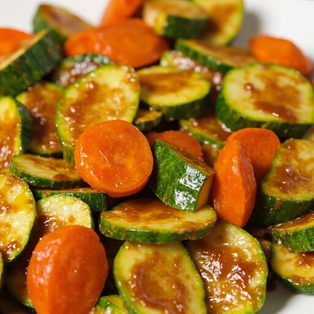 Tranches de courgette sautées à la sauce