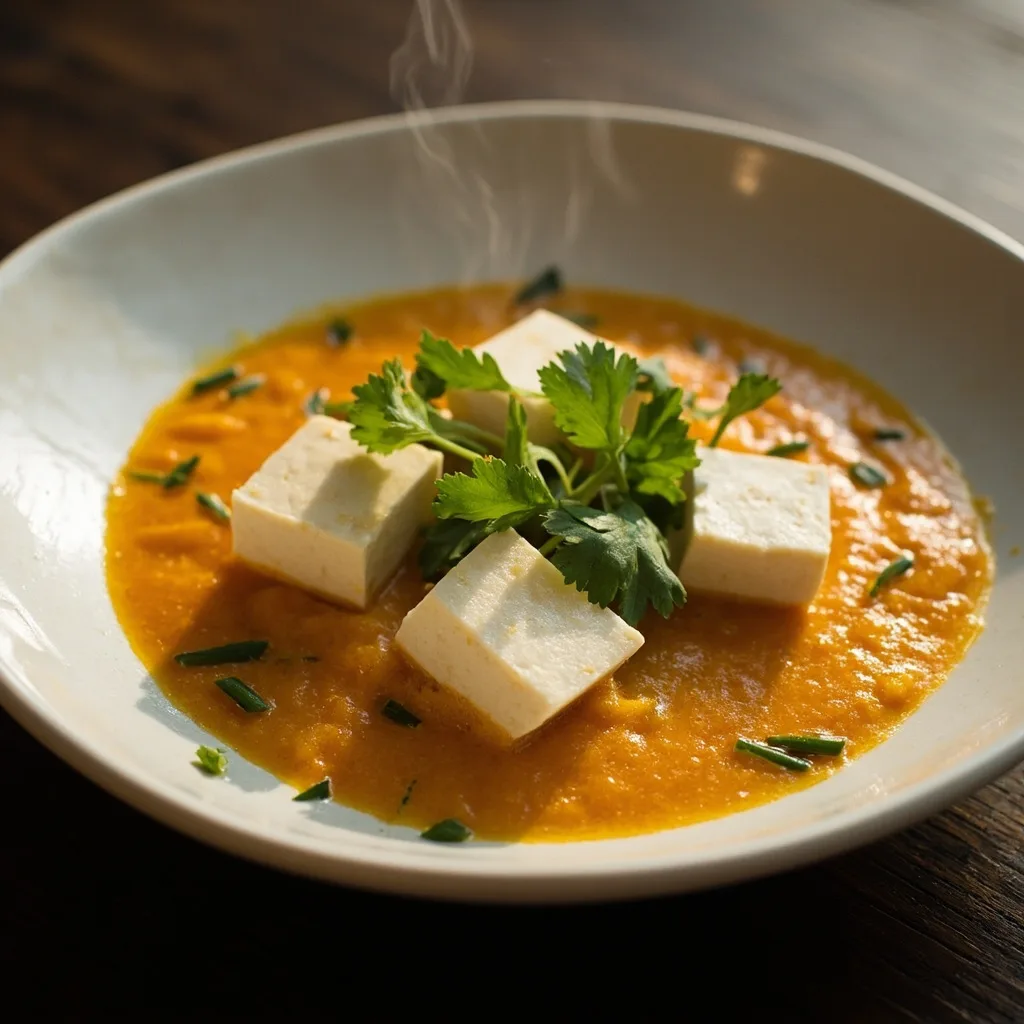 Tofu with Pumpkin Puree