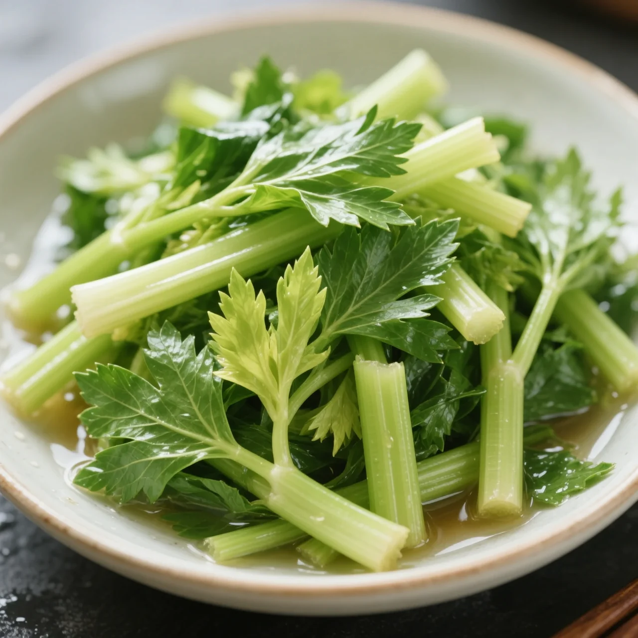 Feuilles de céleri froide