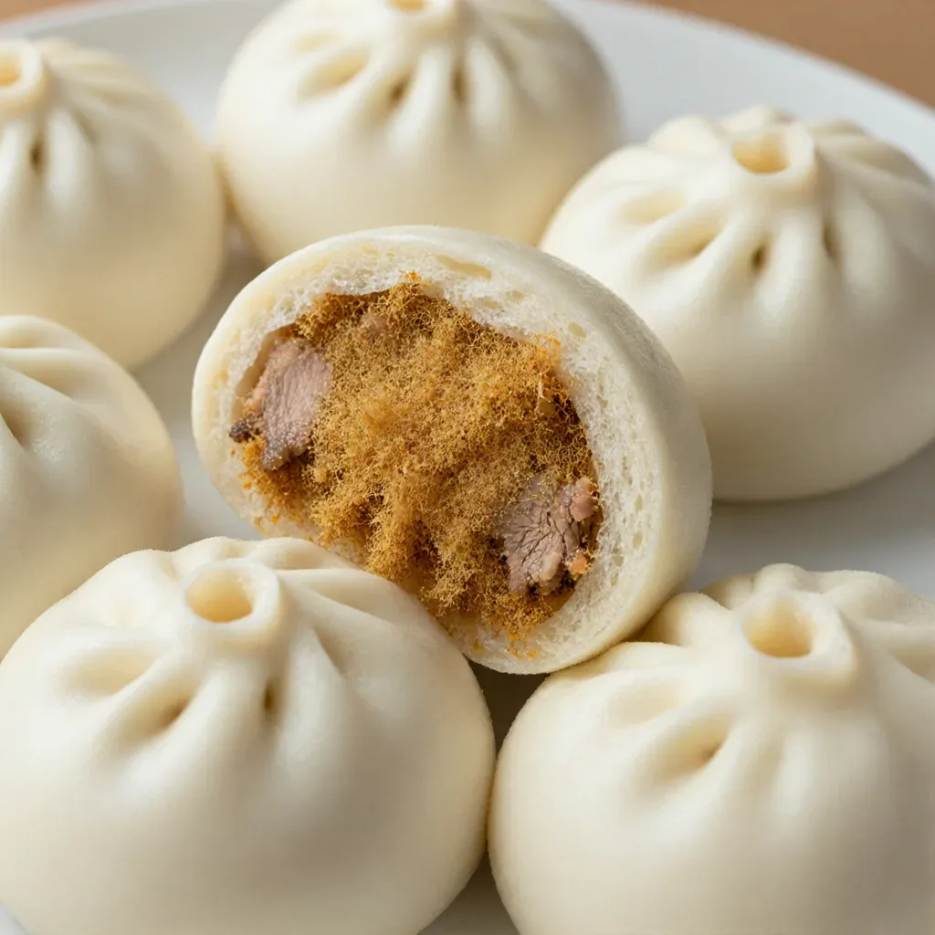 Pork Floss Mini Steamed Buns