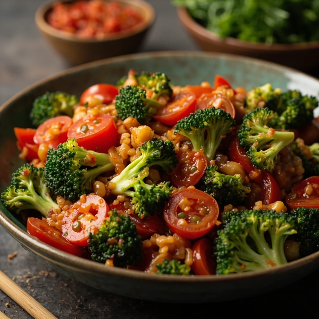 Sauté de tomates et brocolis