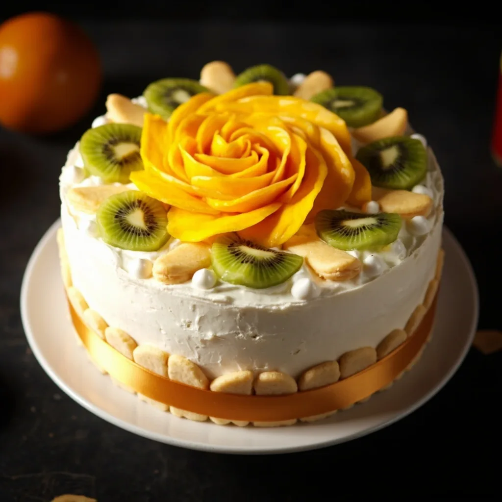 Gâteau à la crème de mangue