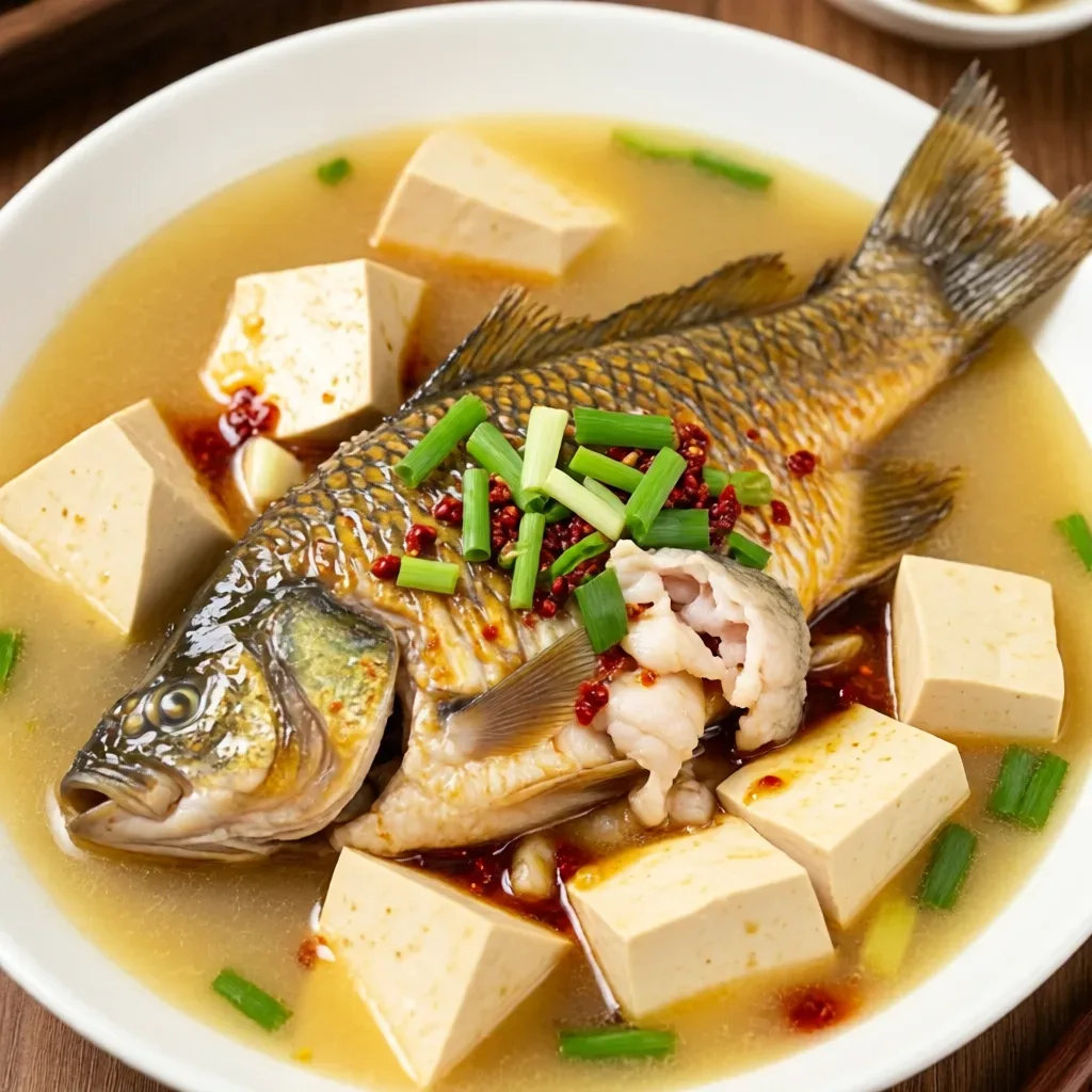 Braised Crucian Carp with Tofu