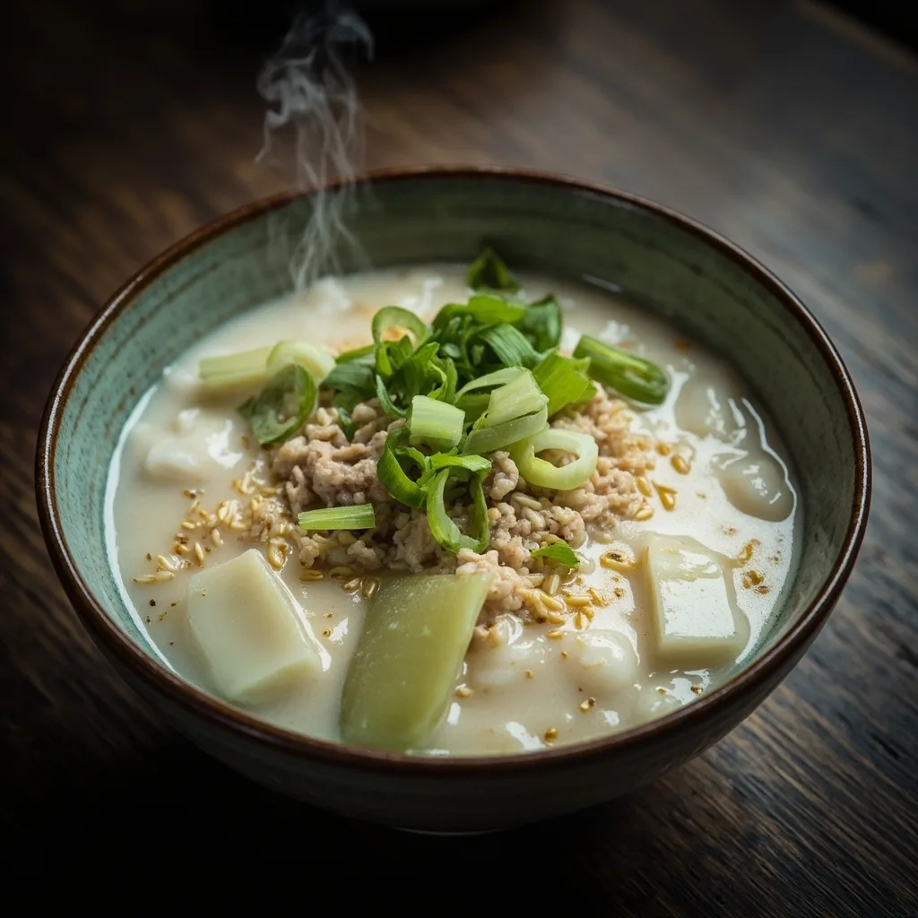 Gachas de arroz con melón de invierno