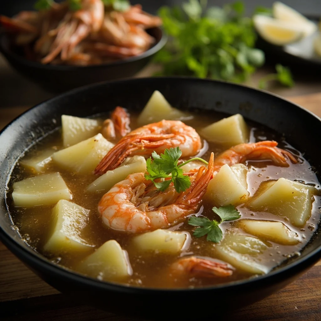 Soupe aux crevettes séchées et melon d'hiver