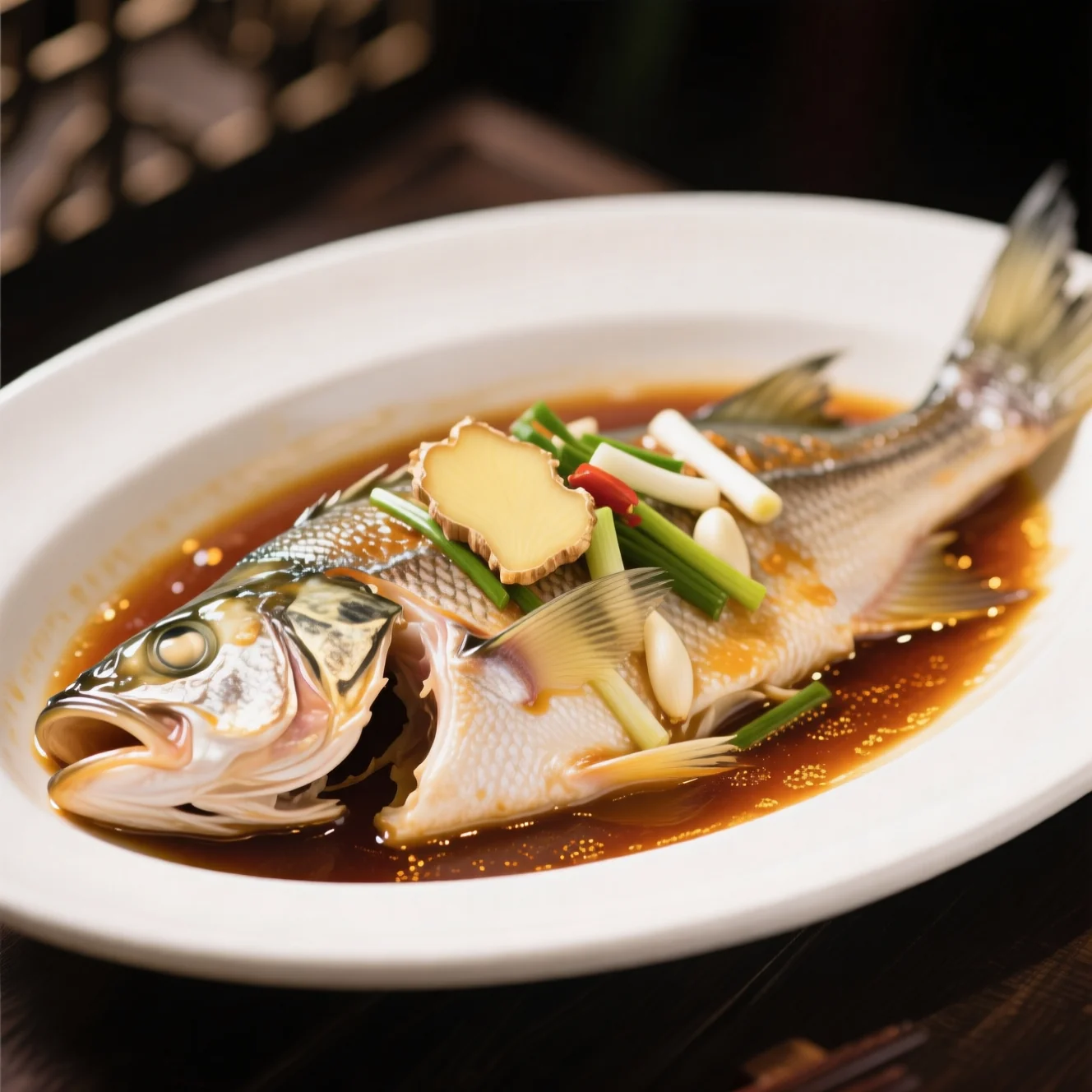 Bar de mer vapeur cantonais