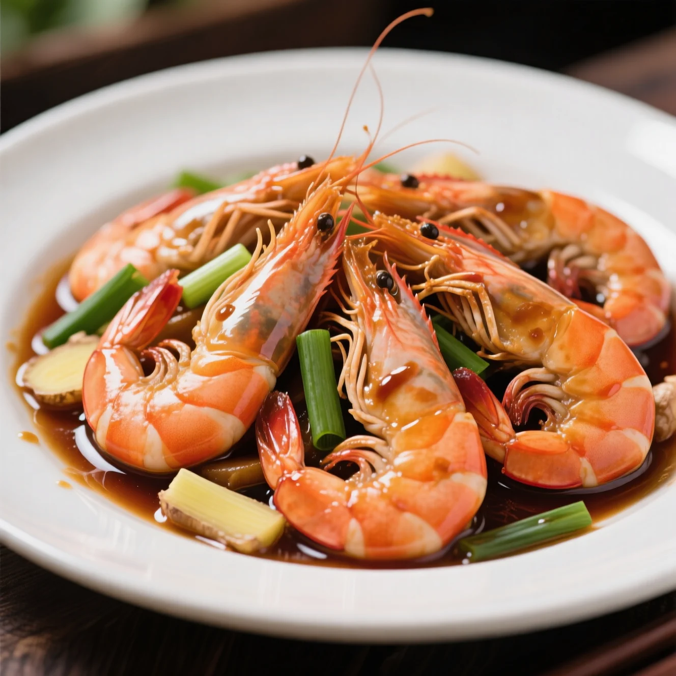 Crevettes Braisées à l'Huile