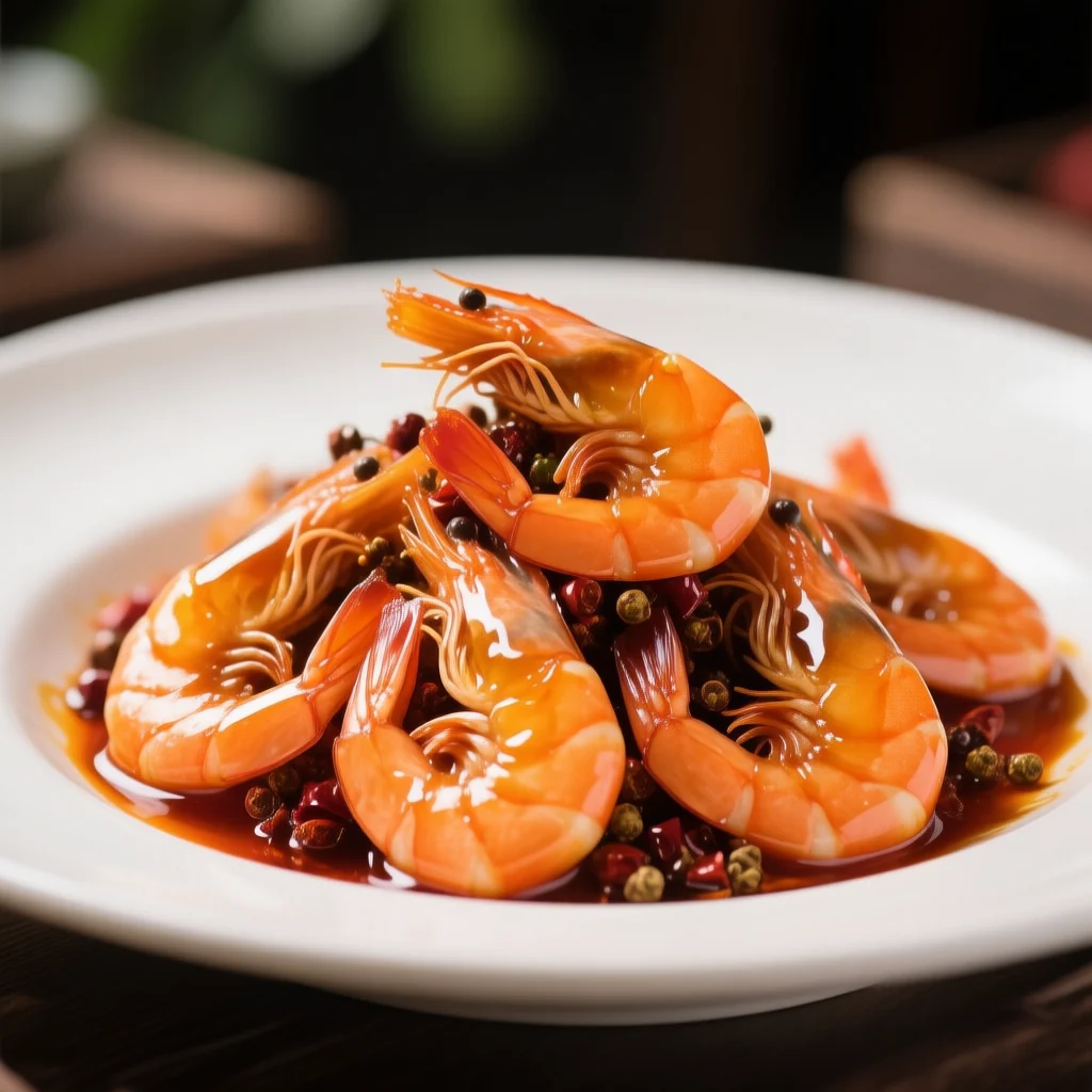 Crevettes sautées à l'huile de poivre du Sichuan