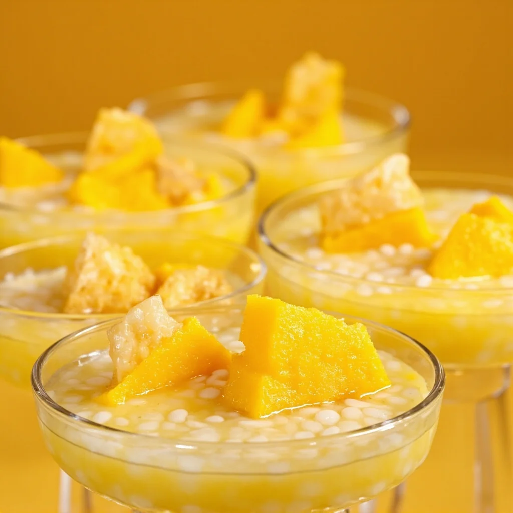 Soupe de sago à la mangue