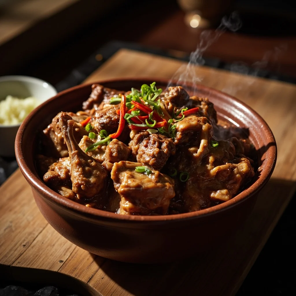 Agneau mijoté en marmite de terre