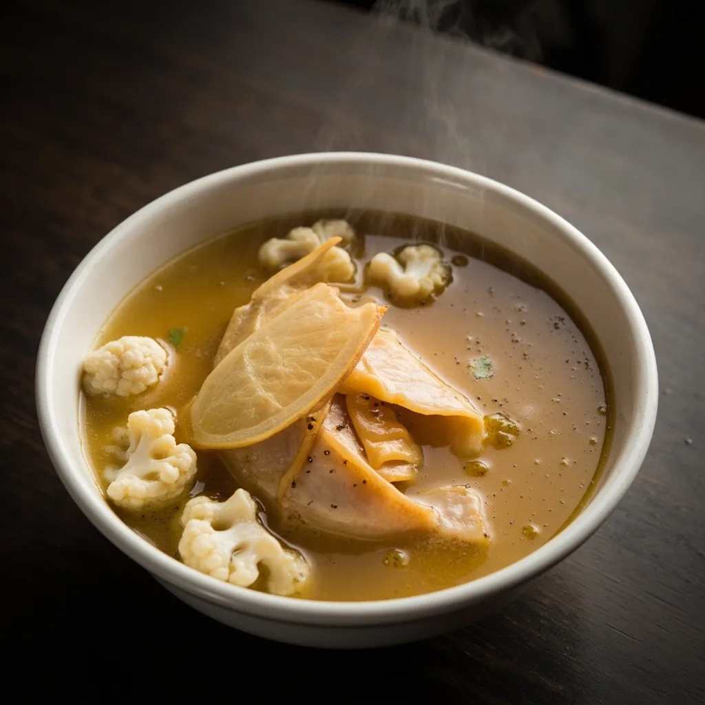 Crucian Carp and Cauliflower Soup