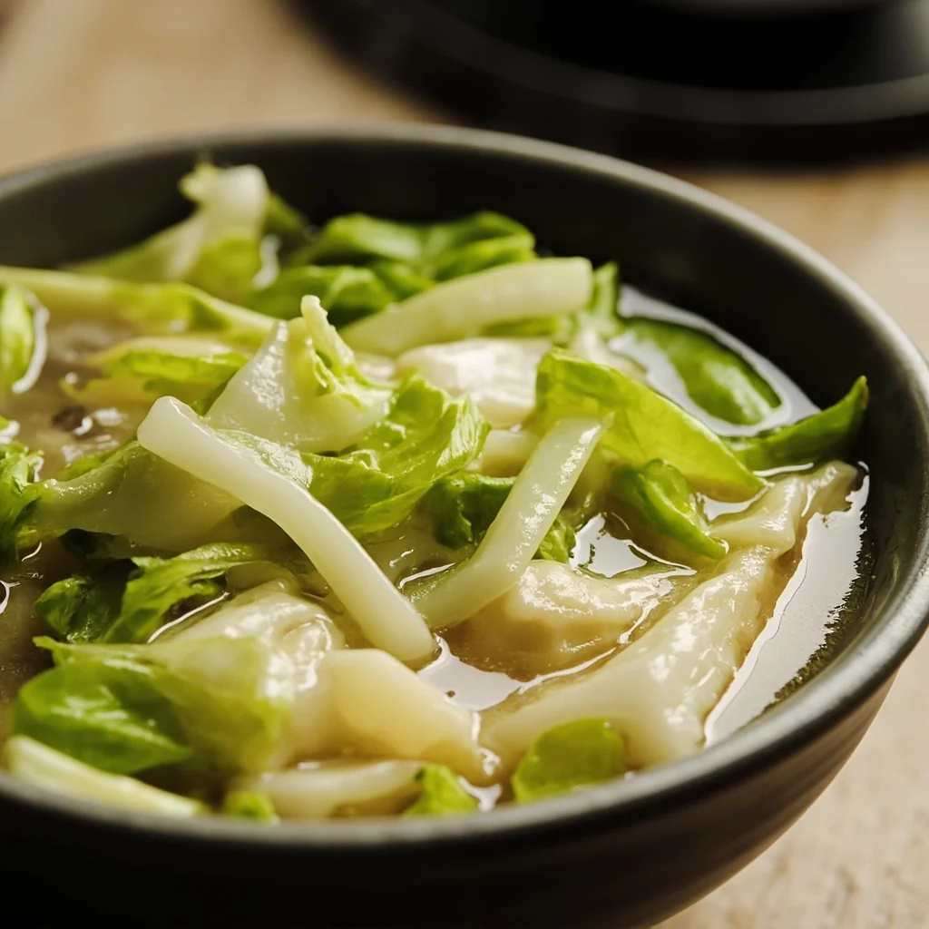 Soupe de chou chinois et vermicelles