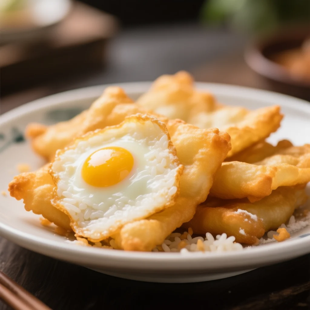 Gâteaux de Riz Glutineux Croustillants Frits