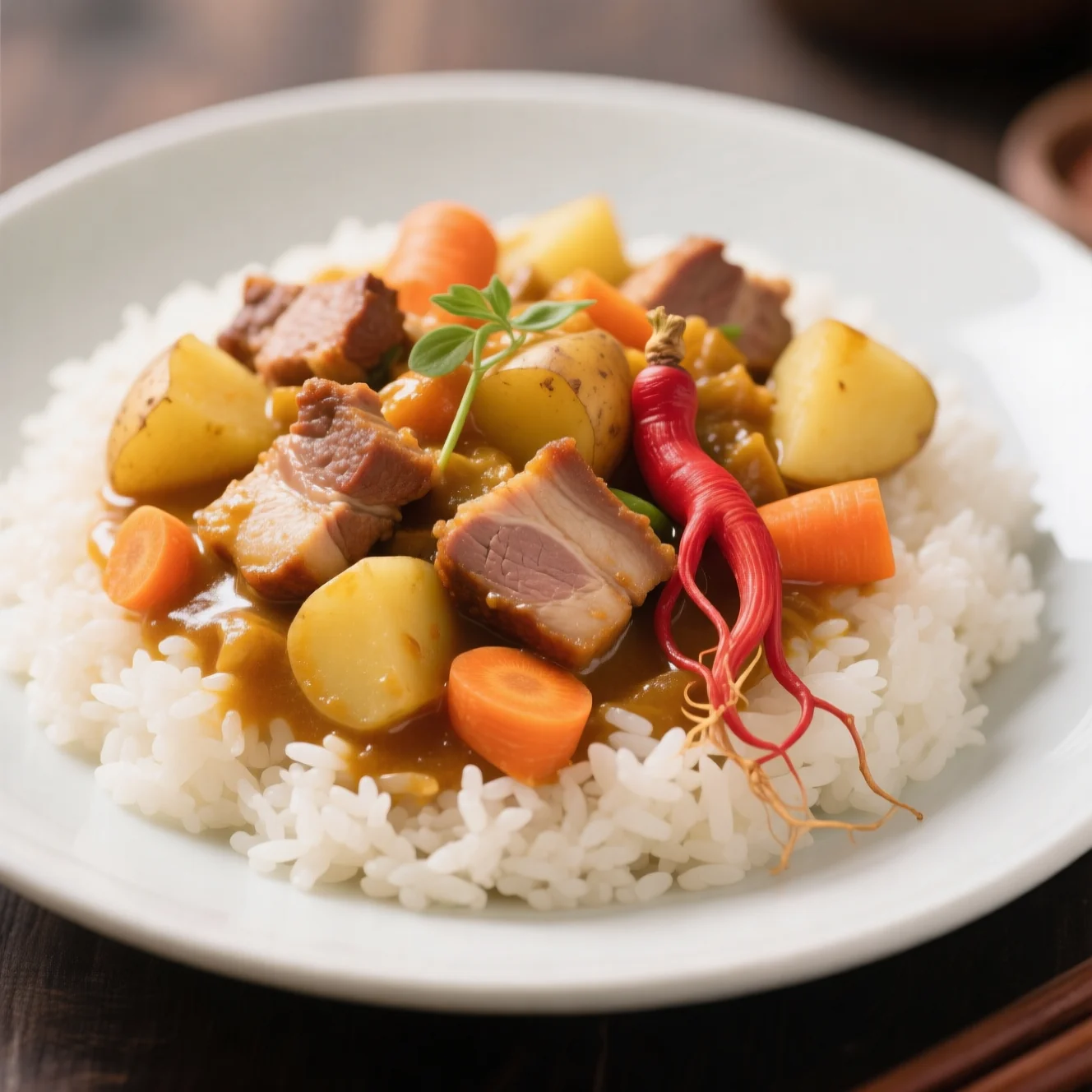 Riz au Porc Curry Petit Cochon