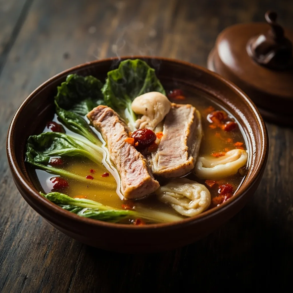 Green Vegetable and Pork Rib Soup