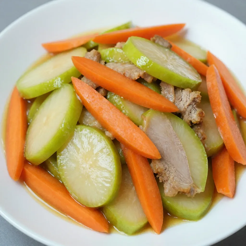 Sauté de chayote et carotte