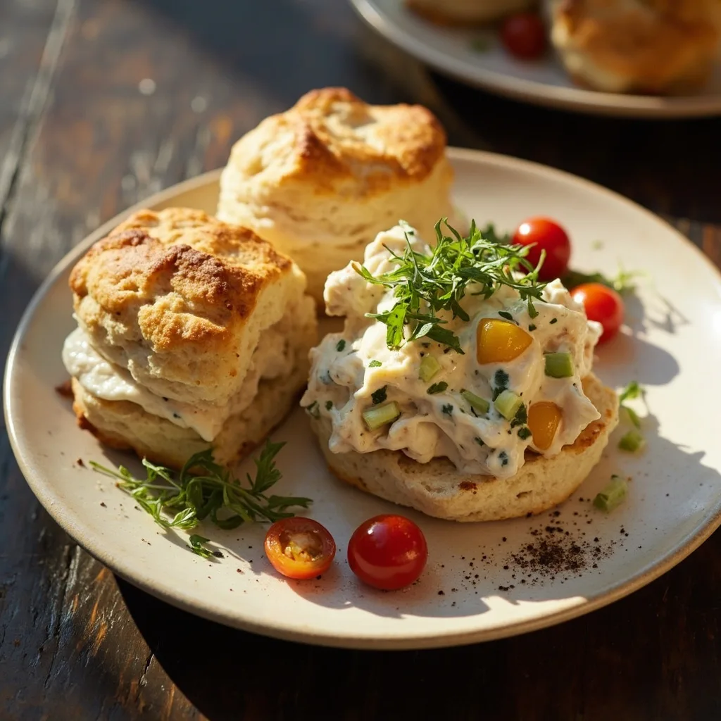 Sour Cream Biscuits & Chicken Salad