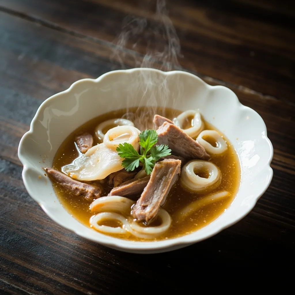 Soupe aux côtes de porc et à la seiche séchée