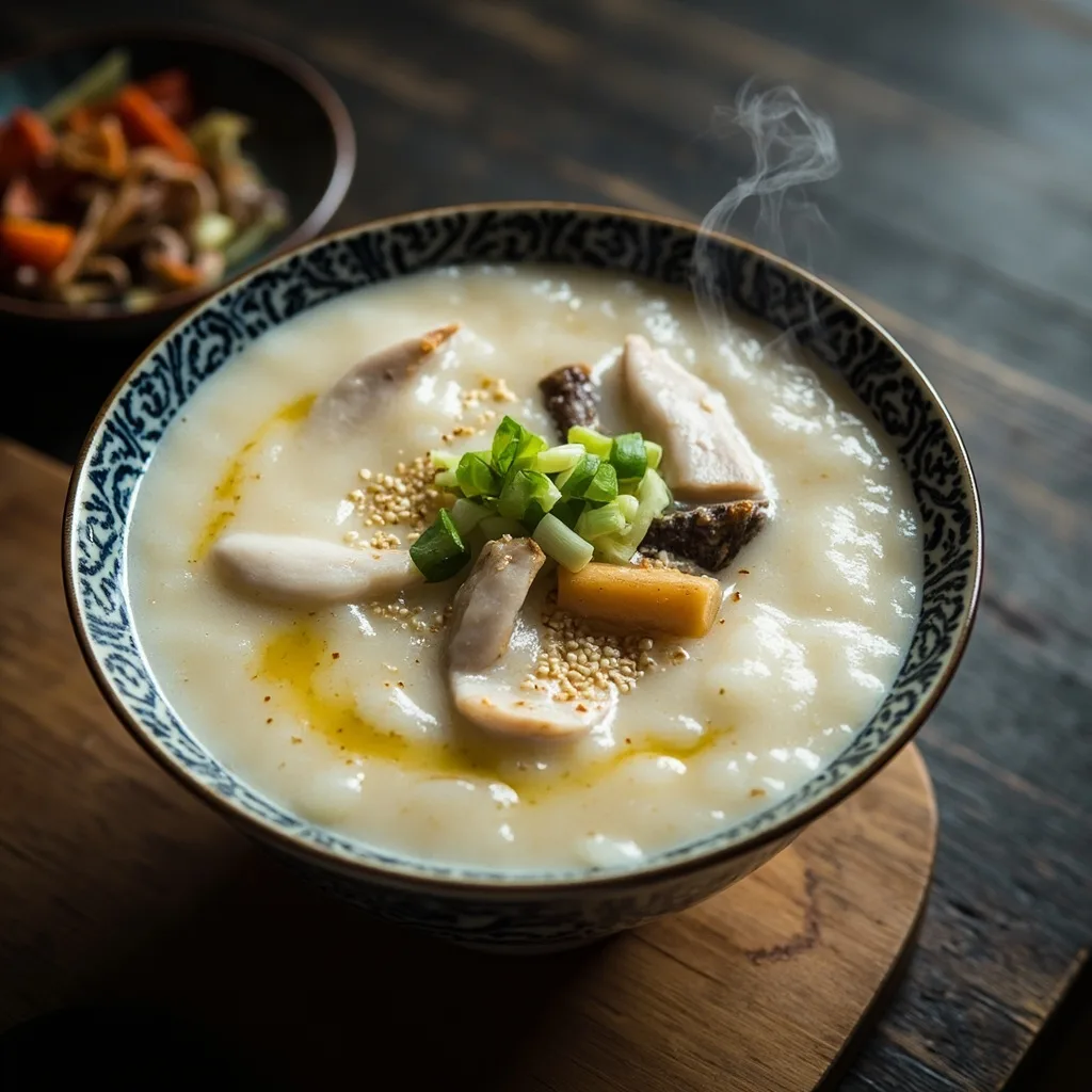 皮蛋と豚肉の粥