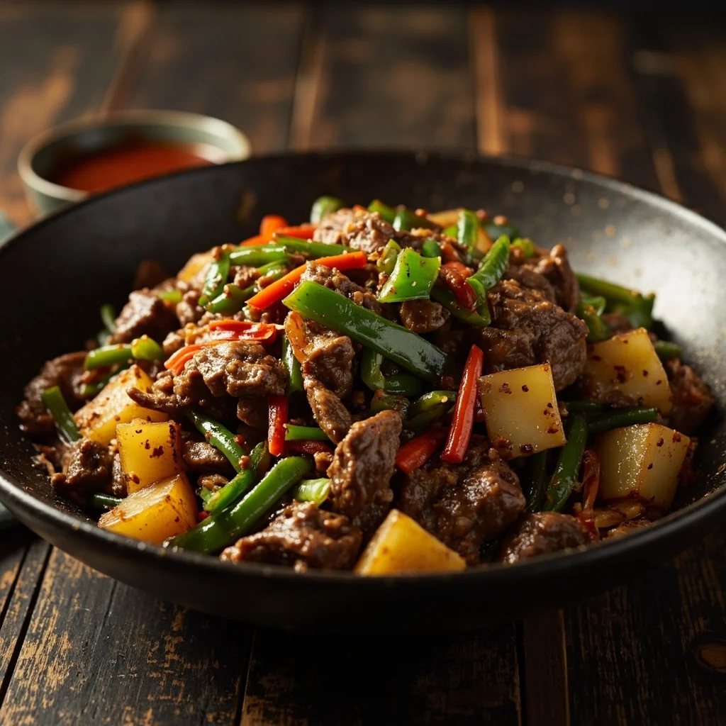 Bœuf et Poivrons Sichuan sauté