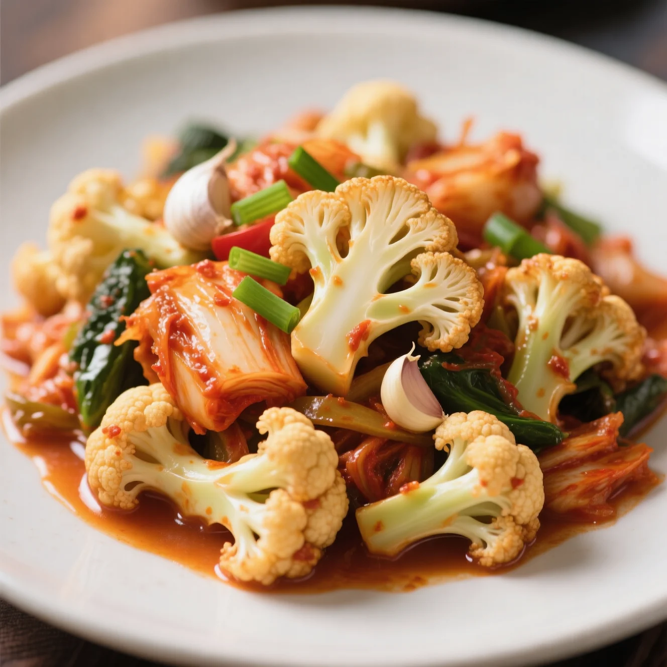 Sauté de chou-fleur au kimchi