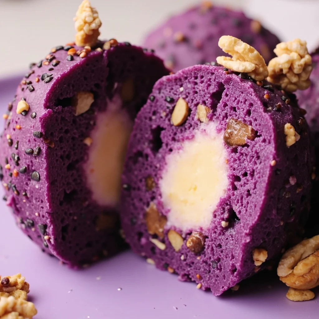 Purple Sweet Potato and Nut Balls