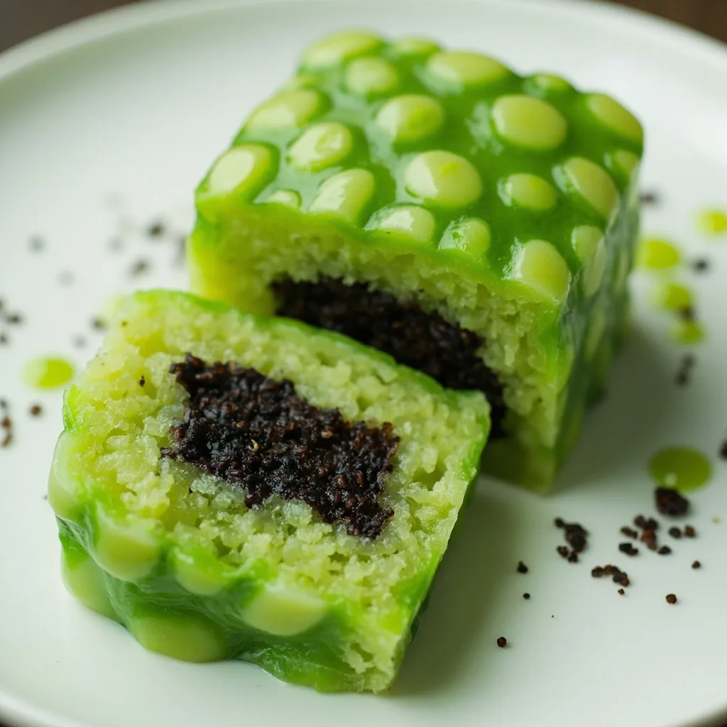 Gâteau de sago cristal vert