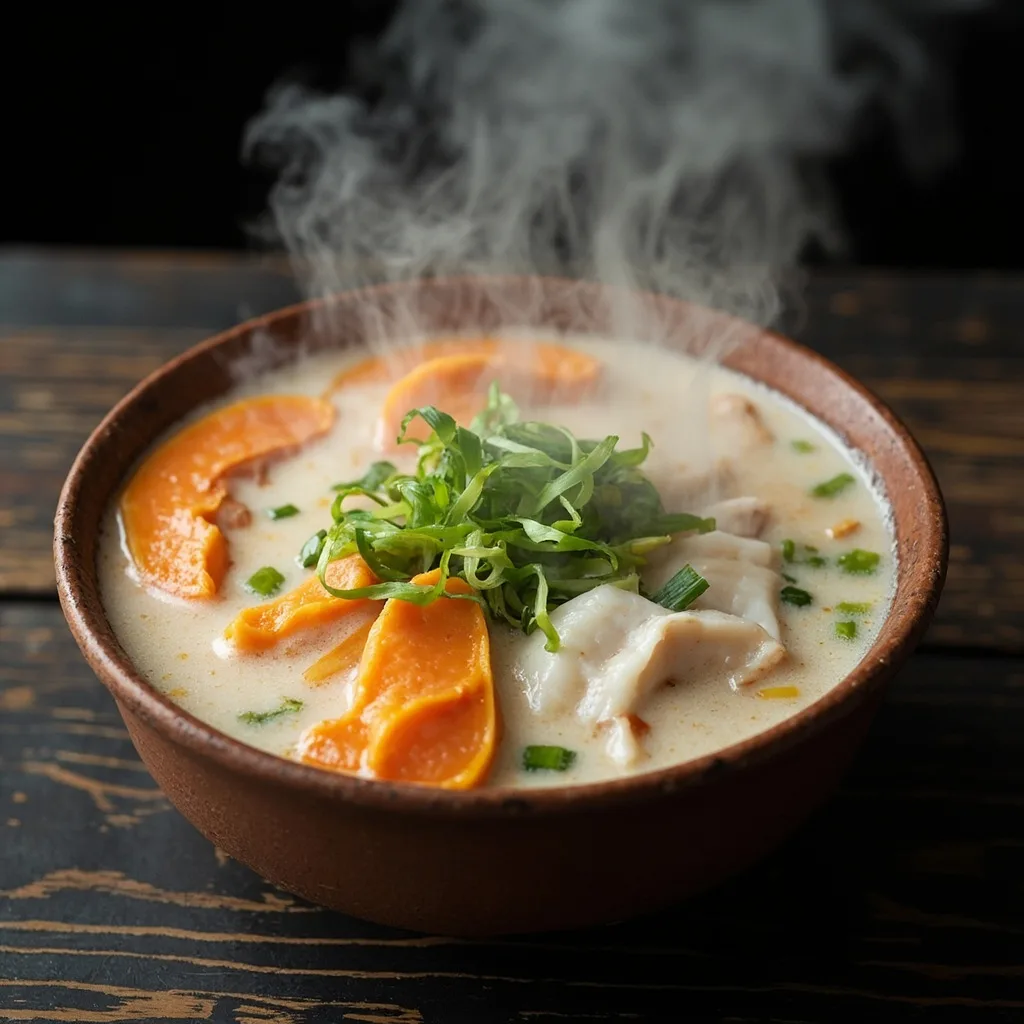 Papaya-Graskarpfen-Suppe