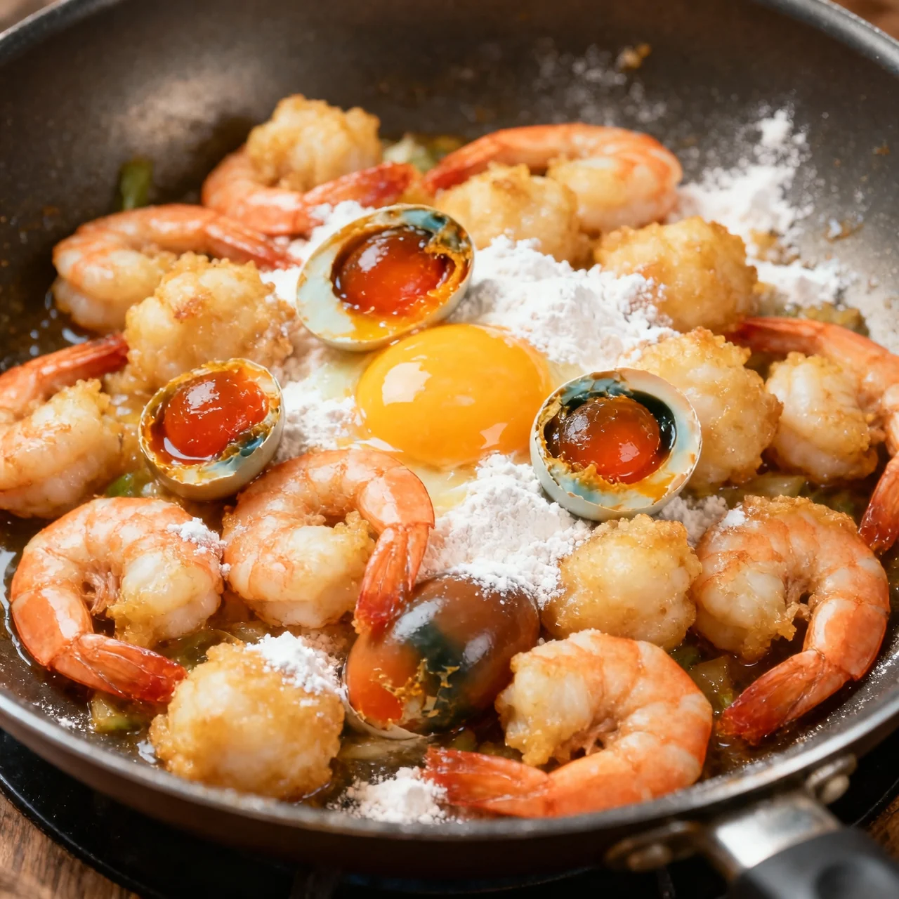 Boulettes de crevettes sable doré