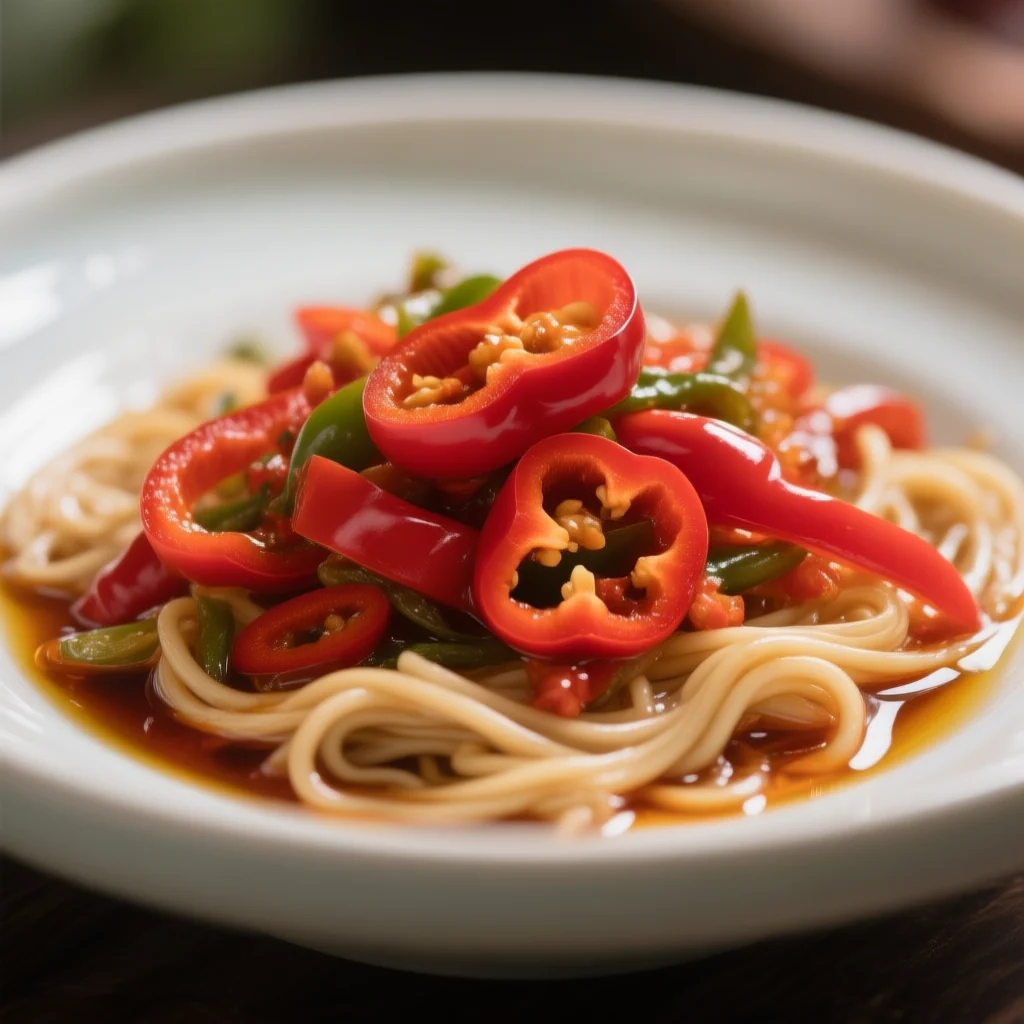 Poivrons Rouges Torsadés à l'Huile