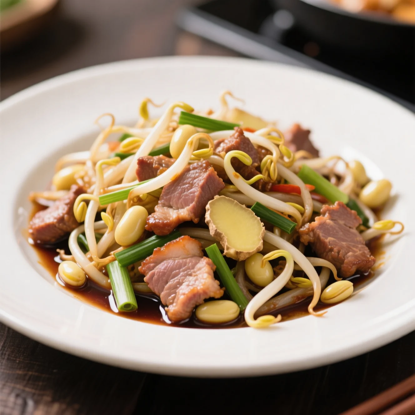 Germes de haricot sautés au vinaigre