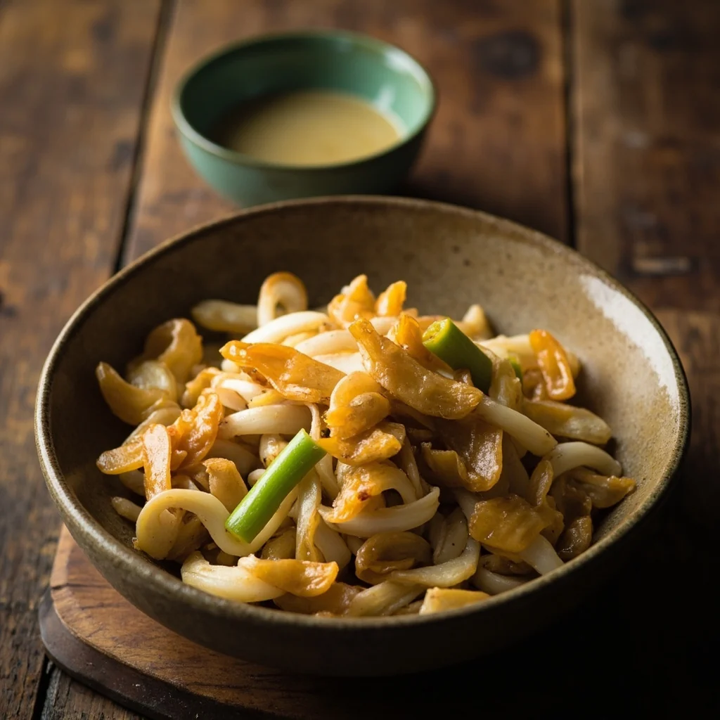 Bambou séché avec courge