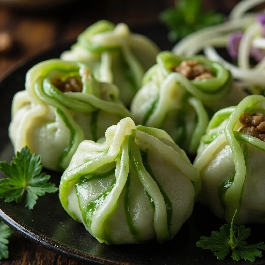 Boulettes aux jus verts et choux