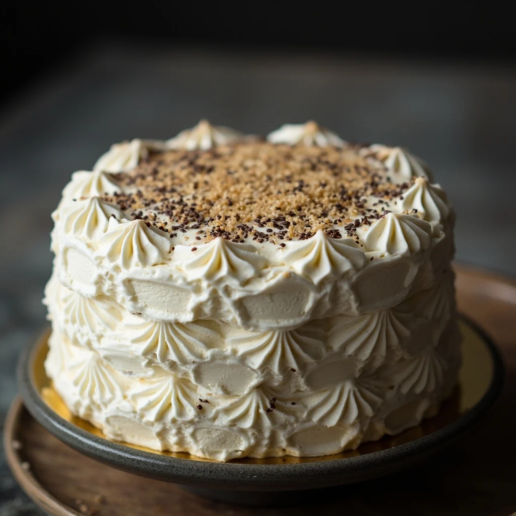 Gâteau au sésame noir mousseux