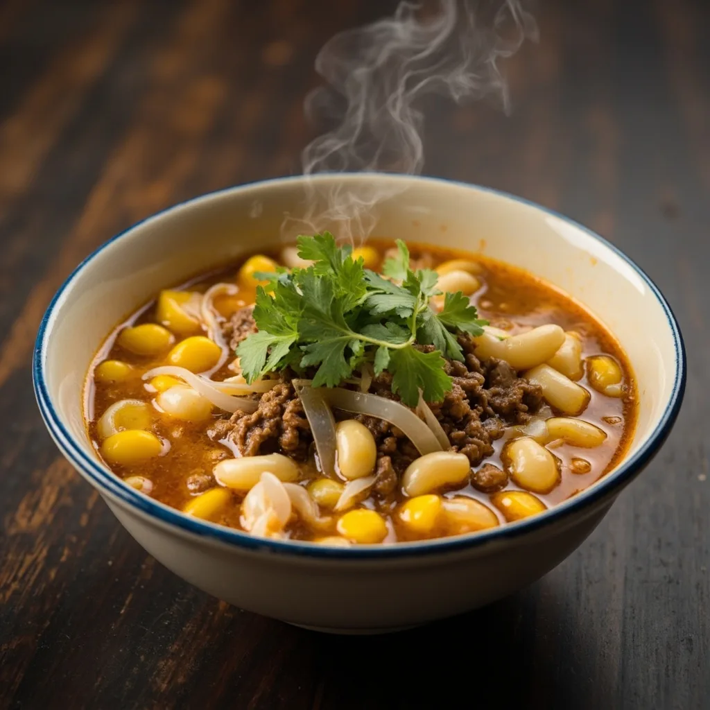 zesty macaroni soup